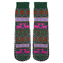 Women's Jacquard Knitted Slipper Sock-Bottom 23-24cm
