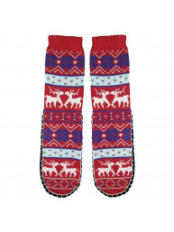 Women's Jacquard Knitted Slipper Sock-Bottom 23-24cm