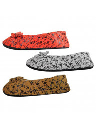 J.Ann-Womens 3-Pair/Pack Cozy Slipper Sock, Bottom Sewed with No-slip Spot Printed, Size 24-25cm.