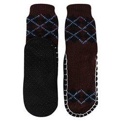 "Bearfoot" Toddlers/Little Boy's Jacquard Knitted Home Slipper Socks,NON Slip.