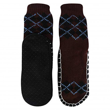 "Bearfoot" Toddlers/Little Boy's Jacquard Knitted Home Slipper Socks,NON Slip.