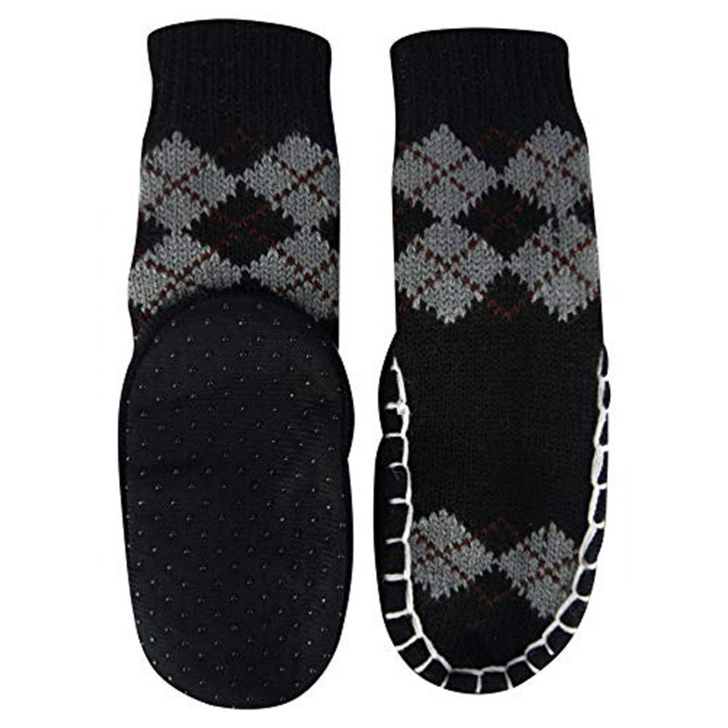 "Bearfoot" Toddlers/Little Boy's Jacquard Knitted Home Slipper Socks,NON Slip. (size:s)