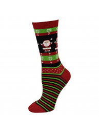 HIBALY Holiday Christmas Socks for Men, Women and Kids (All members) (Lady's 9-11, Red- Mrs Santa Claus)