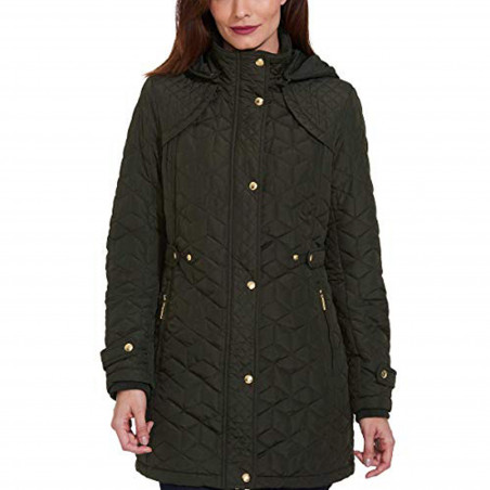 Weatherproof Garment Co. Womens Hooded Midweight Quilted Walker Jacket