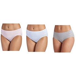 Jockey Underwear Panties Seamfree Hi -Cut Legs Soft & Smooth Microfiber Stretch 3 Pack