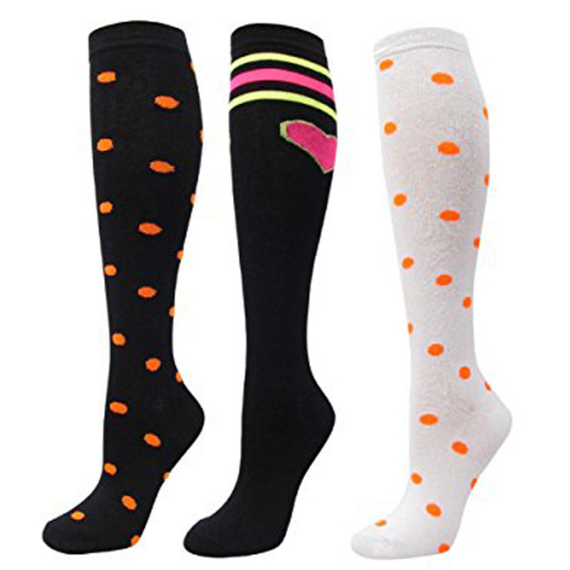 J. Ann Ladies Colorful 3-Pair Pack Combo Knee High Socks