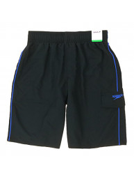 Speedo Boy's Swim Trunks Swimsuit (Small, Black Blue (04))