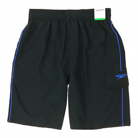 Speedo Boy's Swim Trunks Swimsuit (Small, Black Blue (04))