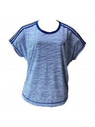 adidas Womens 3-Stripes Climalite Short Sleeve Crew Neck T-Shirt (Legmar)