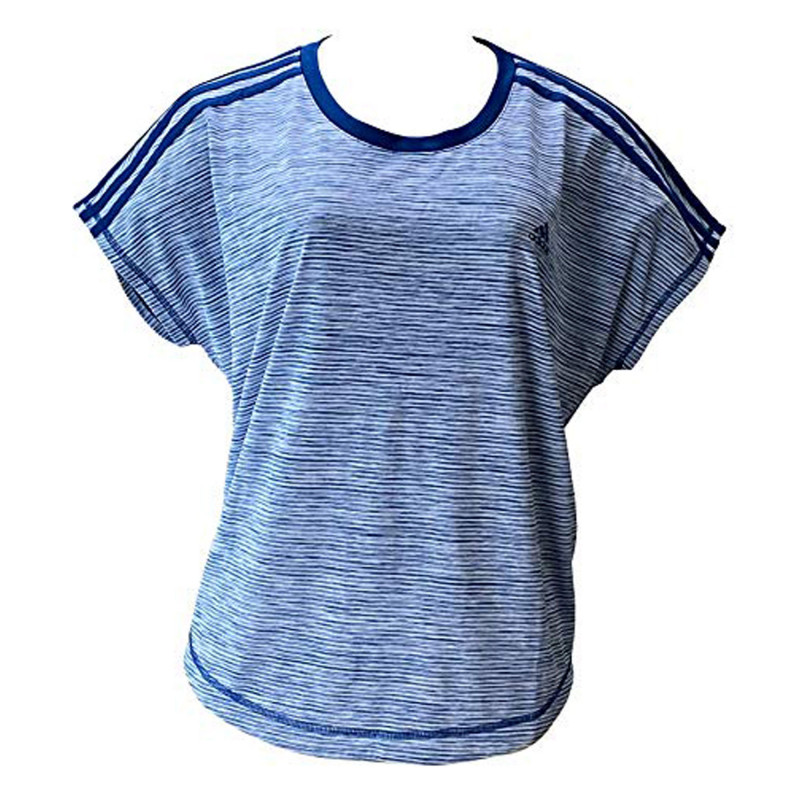 adidas Womens 3-Stripes Climalite Short Sleeve Crew Neck T-Shirt (Legmar)