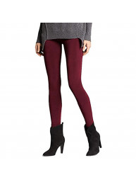 J.Ann-Mopas Ladies Winter Fleece Lined Leggings, Burgandy Combos