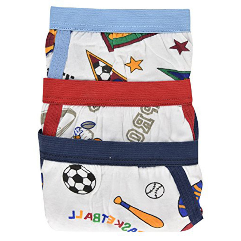 Star Boy's 100% Cotton Sports Design Briefs 6-Pack