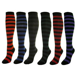 Women's 1Pk or 6 Pk Cotton Referee/Soccer Knee High Socks, Size:9-11