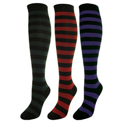 3 Pair/Pack Ladies Knee-High Socks, Pick Your Combo Size :9-11