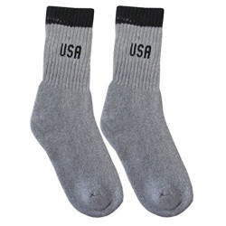 Youth Cotton Athletic Crew Sports Socks w/USA logo (Pack of 12)