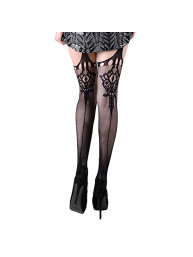 Killer Legs Exotic Plus Size Pantyhose (Spanish Fan Faux Garters)