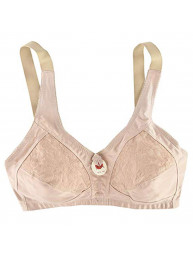 Women's Comfort Non Padded Wirefree Support Full Figure Bra (Beige)