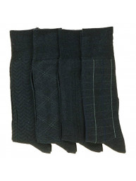 Men's Dress Socks, 4 Pair (Charcoal (08)