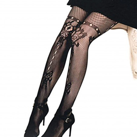 Women's Fishnet Tights Pantyhose 168Y - BLACK D065, One Size