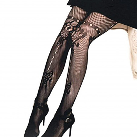 Women's Fishnet Tights Pantyhose 168Y - BLACK D065, One Size