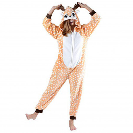 Animal Adult Jumpsuit Pajama Costume Non-Footed with Pockets