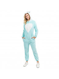 Animal Adult Jumpsuit Pajama Costume Non-Footed with Pockets