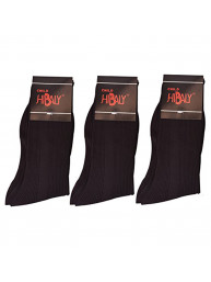 Hibaly Boy's Solid Color Ribbed Crew Dress Socks