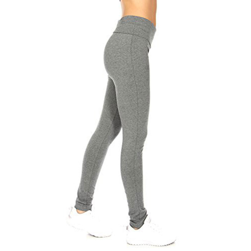 Yoga Leggings Capri with Fold Over Solid Waistband