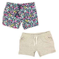 Carter's Girls Two-Piece Shorts (Grey/Strawberry)