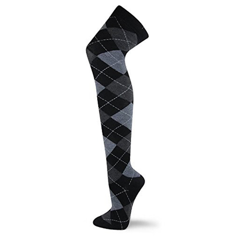 J.Ann 3-Pair or 1-Pair Ladies Over-Knee-High Socks, Argyle Designs, Sock Size 9-11 J.Ann 3-Pair or 1-Pair Ladies Over-Knee-High Socks, Argyle Designs, Sock Size 9-11