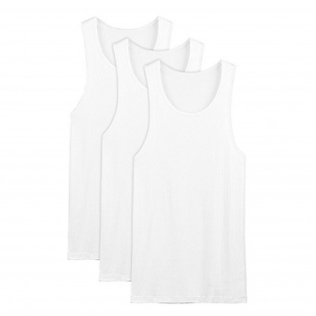 Men's 100% Cotton Multipack Classic Rib Tank Top A-Shirts 3 Packs