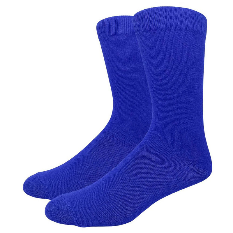 Hugh Ugoli Men Plain Color Crew Cotton Dress Socks XL/L/M/S Sizes 3 Pairs 