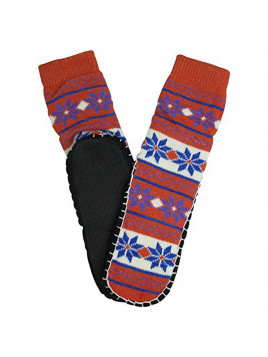 J.Ann Women's Jacquard Knitted Slipper Sock, Bottom Size 23-24cm