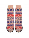 Women's Jacquard Knitted Slipper Sock-Bottom 23-24cm