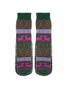 Women's Jacquard Knitted Slipper Sock-Bottom 23-24cm