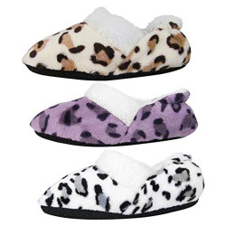 J.Ann-Womens 3-Pair/Pack Cozy Slipper Sock, Bottom Sewed with No-slip Spot Printed, Size 24-25cm.