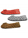 J.Ann-Womens 3-Pair/Pack Cozy Slipper Sock, Bottom Sewed with No-slip Spot Printed, Size 24-25cm.