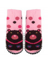 "Bearfoot" Little Girls Knitted Home Slipper Socks With NON Slip Bottom