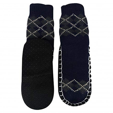 "Bearfoot" Toddlers/Little Boy's Jacquard Knitted Home Slipper Socks,NON Slip.