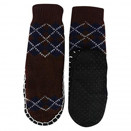 "Bearfoot" Toddlers/Little Boy's Jacquard Knitted Home Slipper Socks,NON Slip. (size:m)