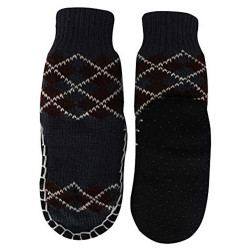 "Bearfoot" Toddlers/Little Boy's Jacquard Knitted Home Slipper Socks,NON Slip. (size:s)