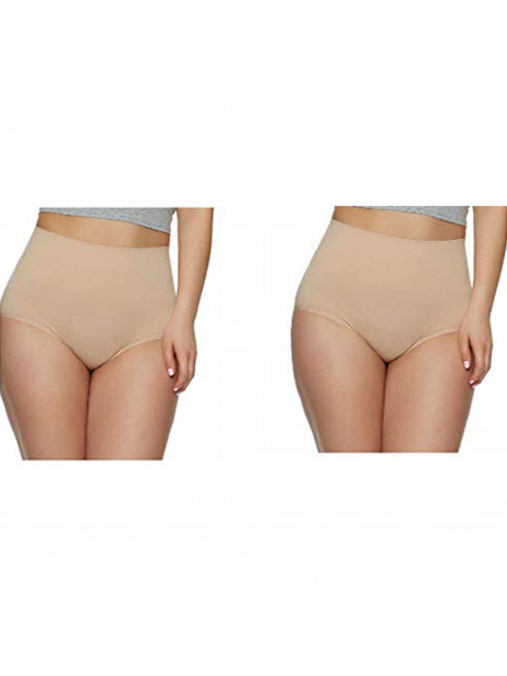 Gloria Vanderbilt Ladies Seamless Shaping Brief Medium Control Soft Yarn (2 Pack)