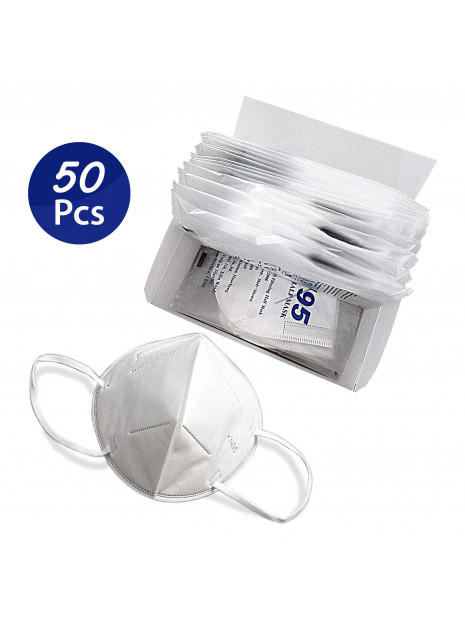 5-Ply Face Mask 50 Per Box Secure Fit & Protection Ear Strap Choice Individually Packaged for Safety Breathable & Comfortable