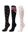 J. Ann Ladies Colorful 3-Pair Pack Combo Knee High Socks