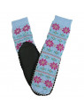 J.Ann Women's 1-Pack Knitted Non Slipper Socks with NON-SLIP BOTTOMS.