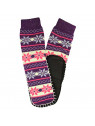 J.Ann Women's 1-Pack Knitted Non Slipper Sockss with NON-SLIP BOTTOMS.