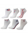 HIBALY 12-pair/pk Low Cut Ankle Socks No Show Anklet American Patriot Flag Stars Design for July-4th USA