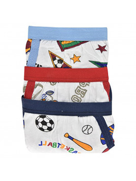 Star Boy's 100% Cotton Sports Design Briefs 6-Pack