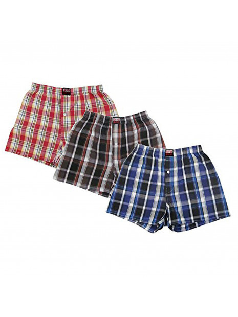 Brave 3 Pack Teen/Juniors Size Sized 100% Cotton Woven Boxer Shorts