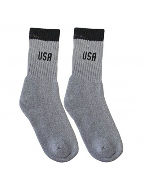 Youth Cotton Athletic Crew Sports Socks w/USA logo (Pack of 12)